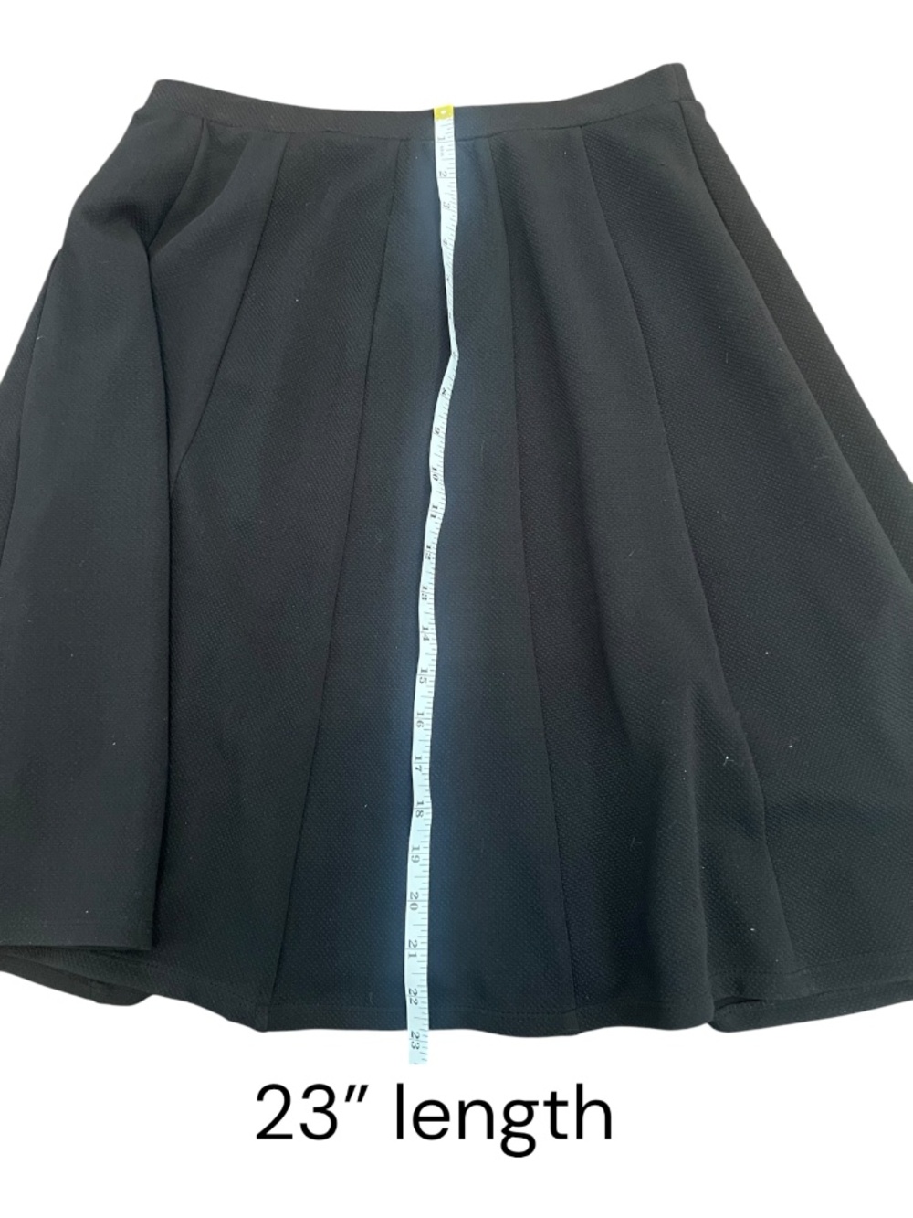 NY Collection Black A-Line Skirt, Small - Picture 6 of 7
